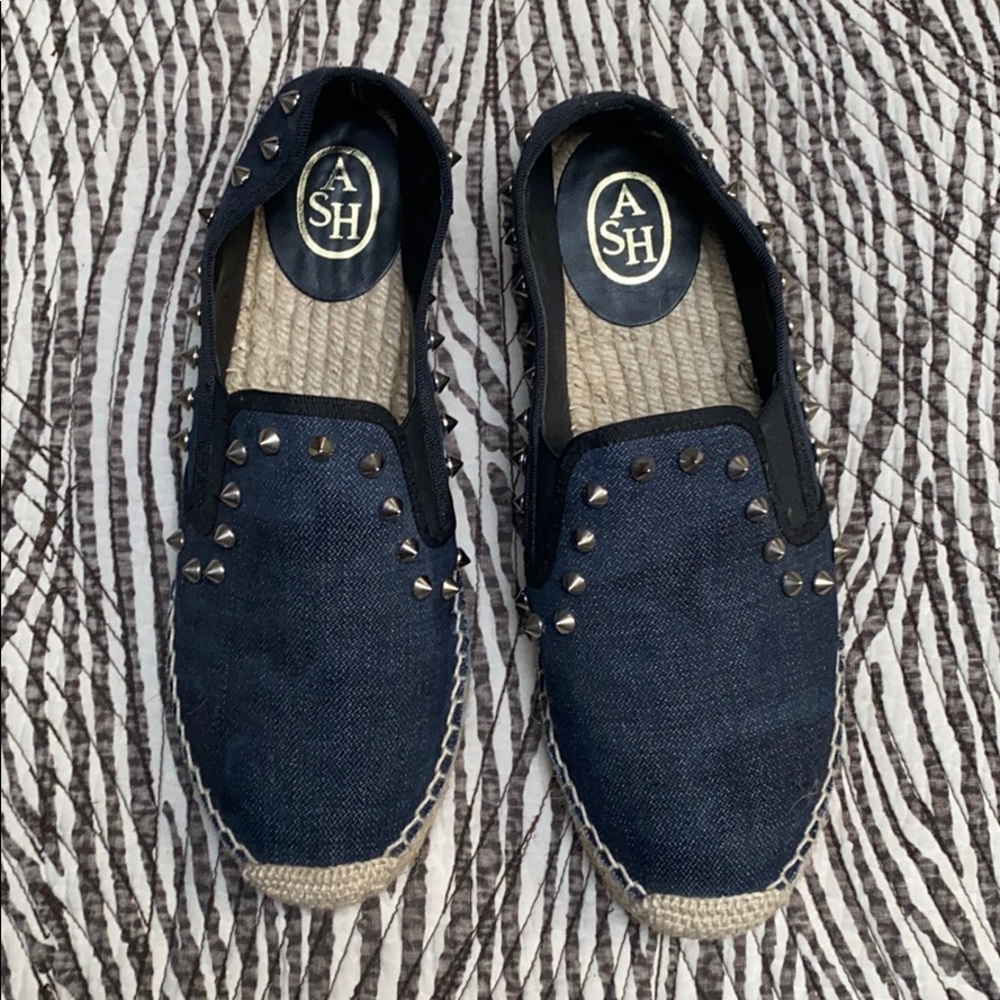 Denim studded Espadrilles